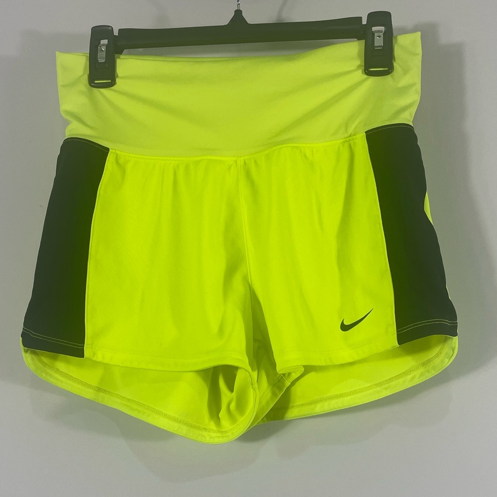 Women’s Nike Neon Green & Black, high waisted shorts, Small - Picture 7 of 7